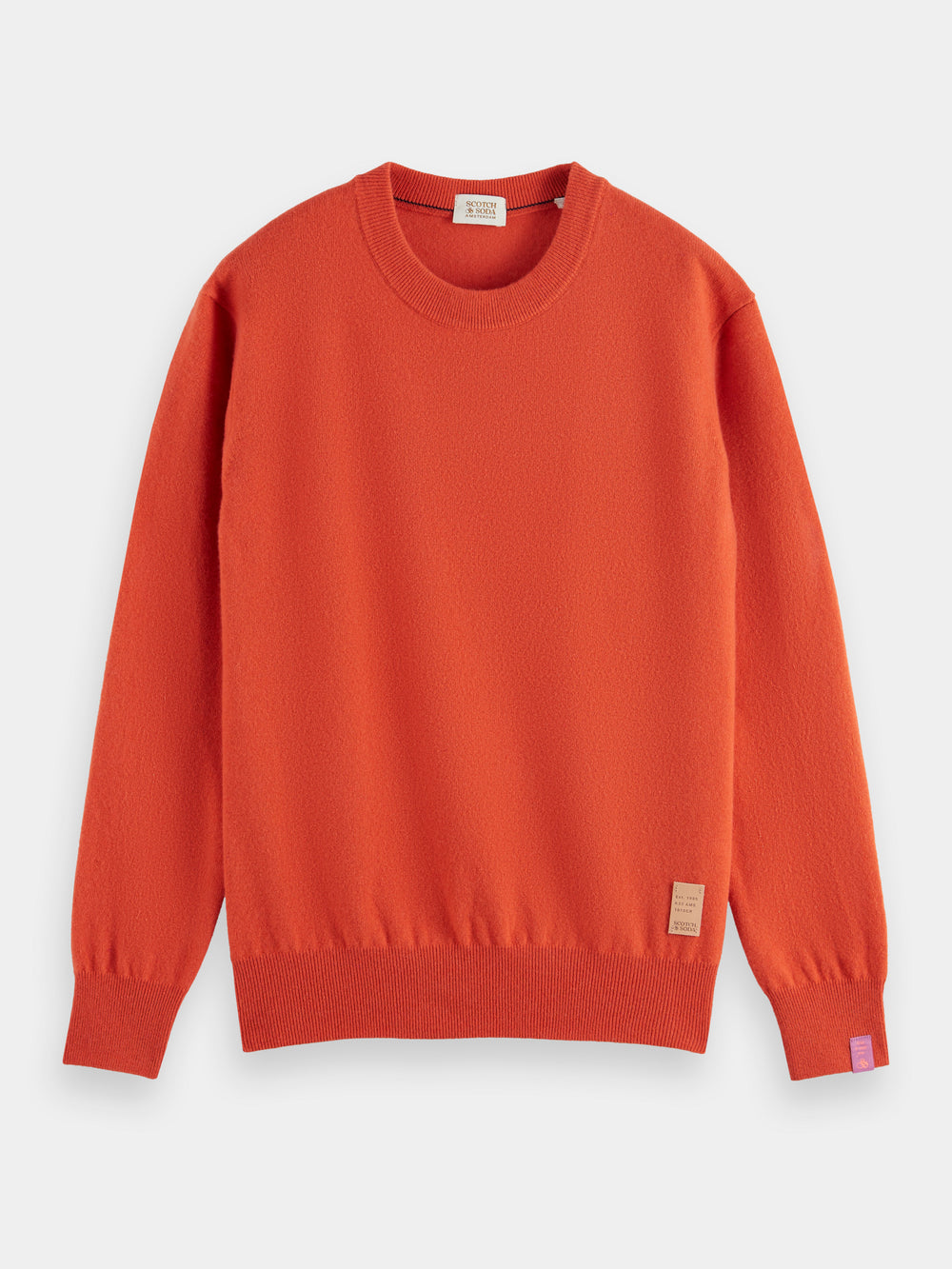 Recycled wool-cashmere blend crewneck pullover - Scotch & Soda NZ