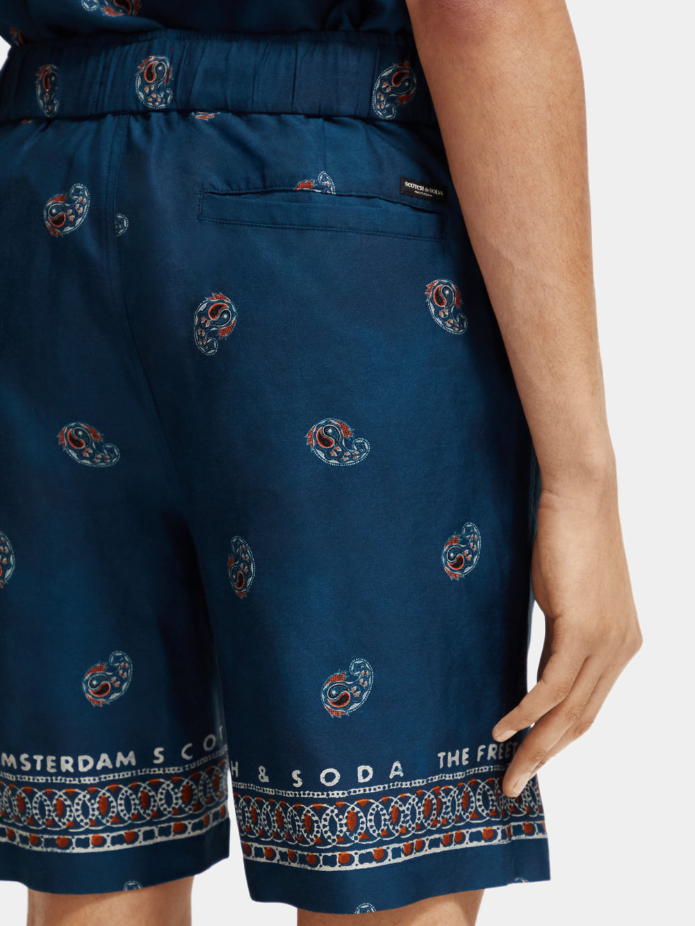 Printed relaxed-fit Bermuda shorts - Scotch & Soda NZ