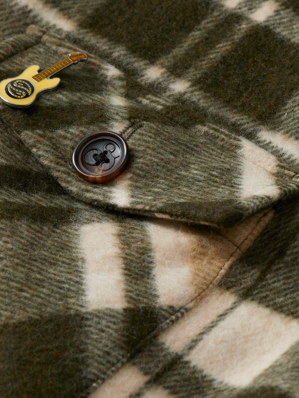 Checked wool-blend overshirt - Scotch & Soda NZ