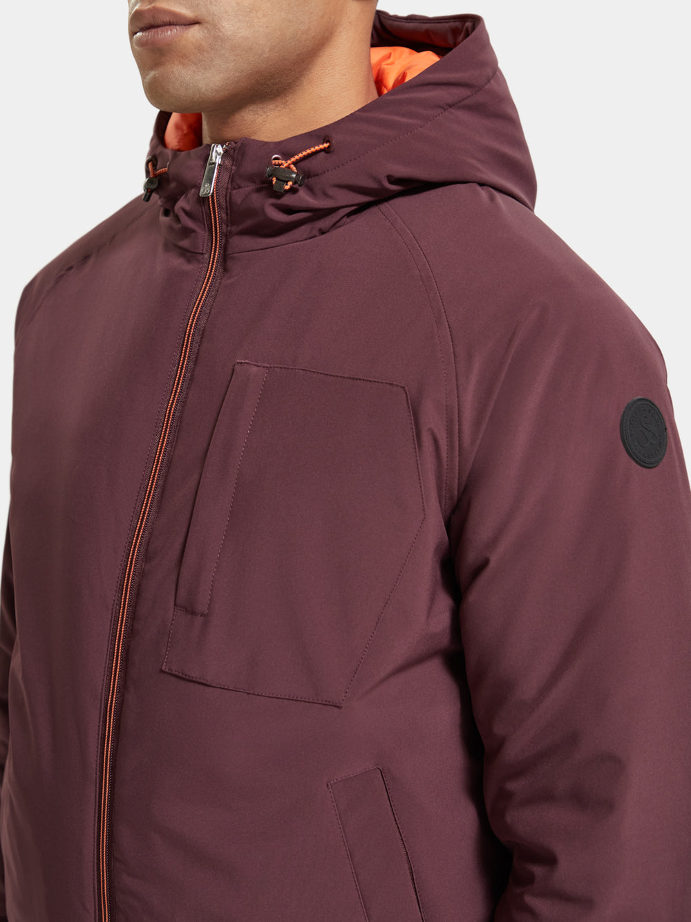 Stretch padded hooded jacket - Scotch & Soda NZ