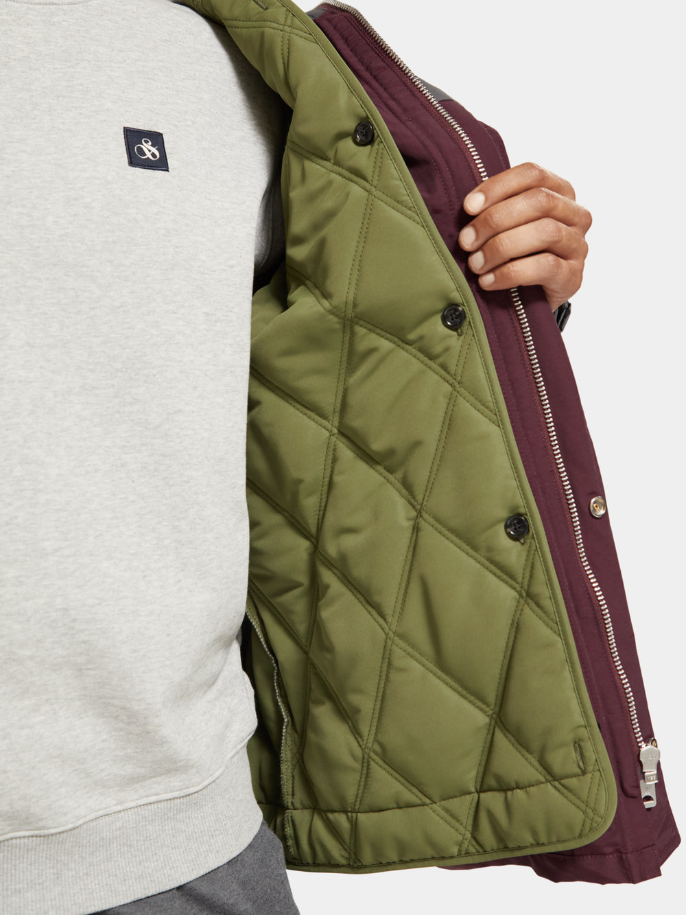 2 in 1 mid-length parka - Scotch & Soda NZ