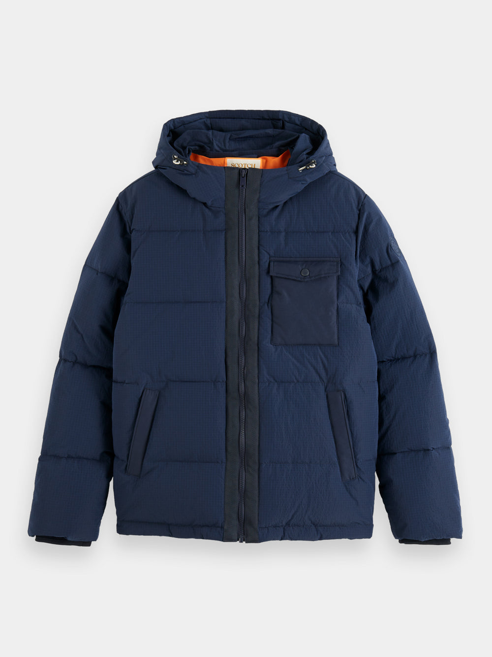 Hooded puffer jacket - Scotch & Soda NZ