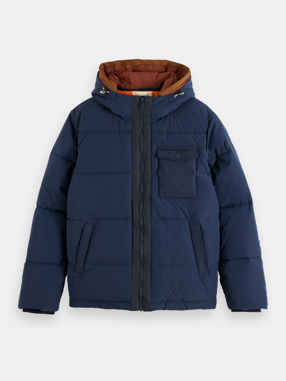 Hooded puffer jacket - Scotch & Soda NZ