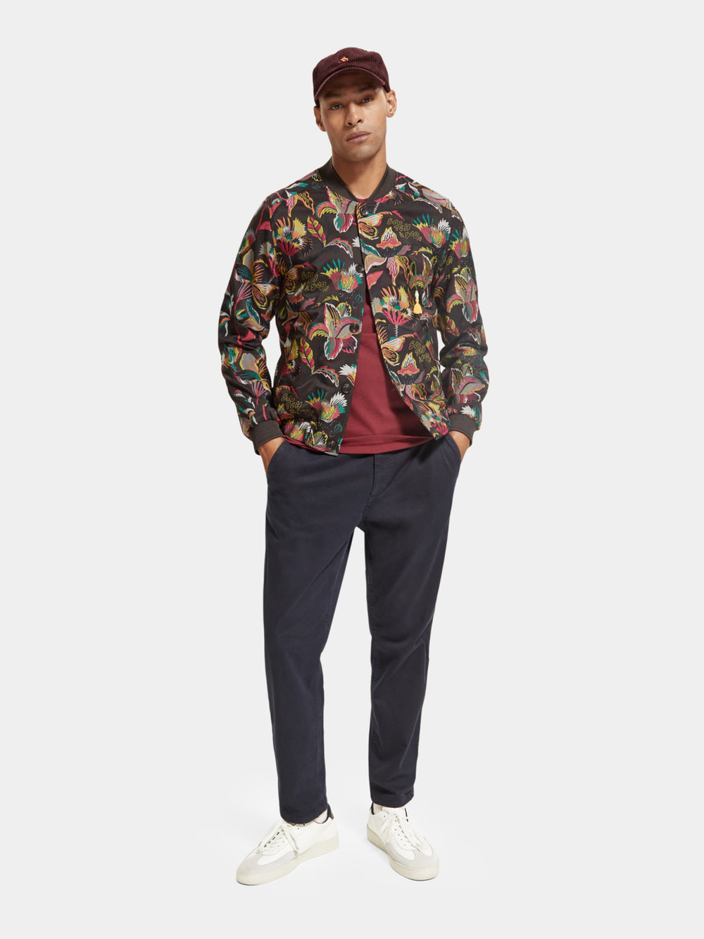 Jacquard bomber jacket - Scotch & Soda NZ