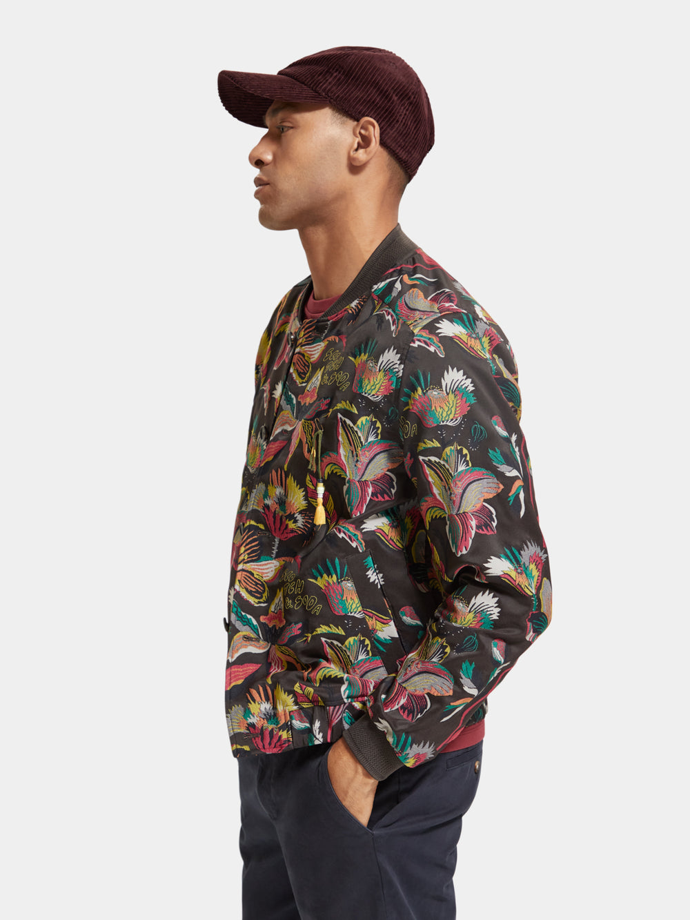 Jacquard bomber jacket - Scotch & Soda NZ