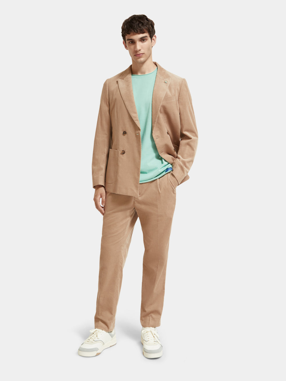 Blake pleated corduroy chino - Scotch & Soda NZ