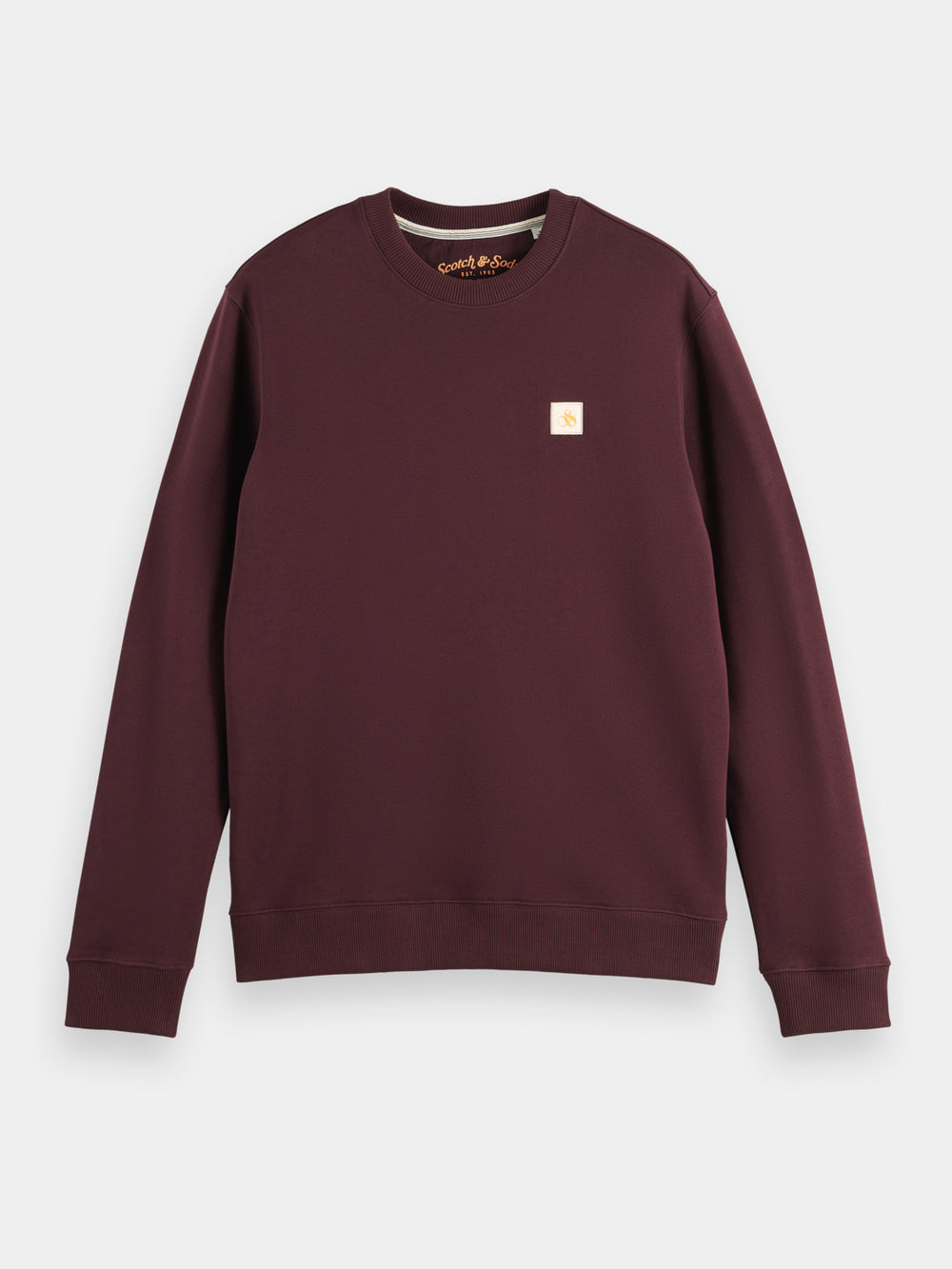 Regular-fit logo badge sweatshirt - Scotch & Soda NZ