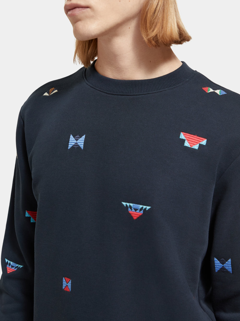 Regular-fit embroidered sweatshirt - Scotch & Soda NZ