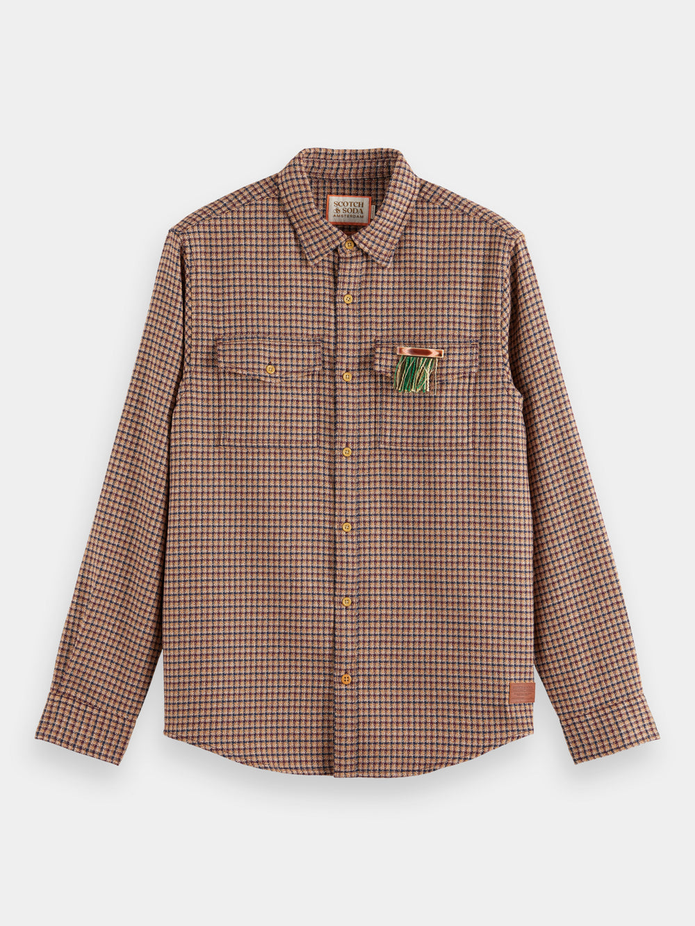 Regular-fit yarn check shirt - Scotch & Soda NZ