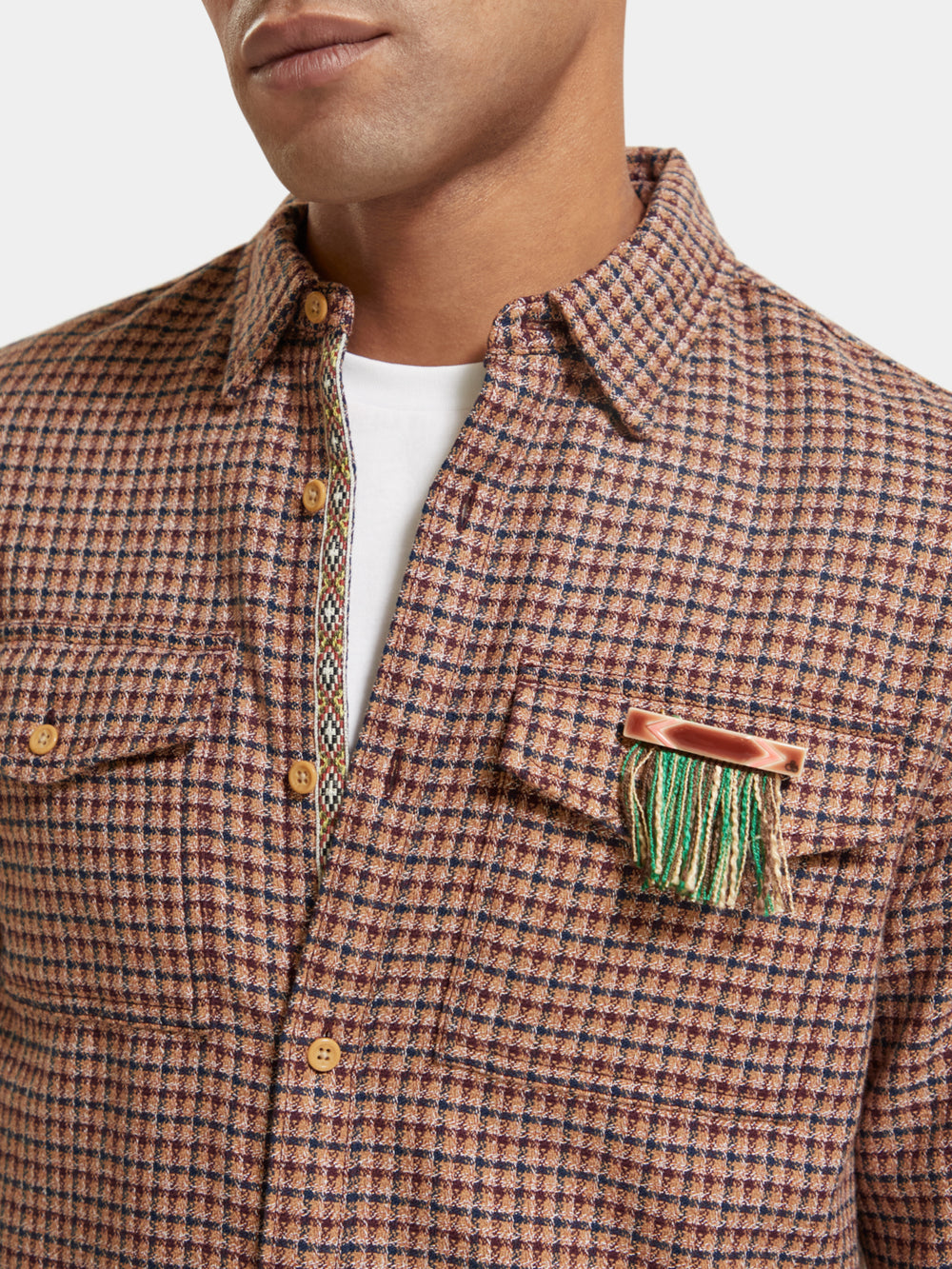 Regular-fit yarn check shirt - Scotch & Soda NZ