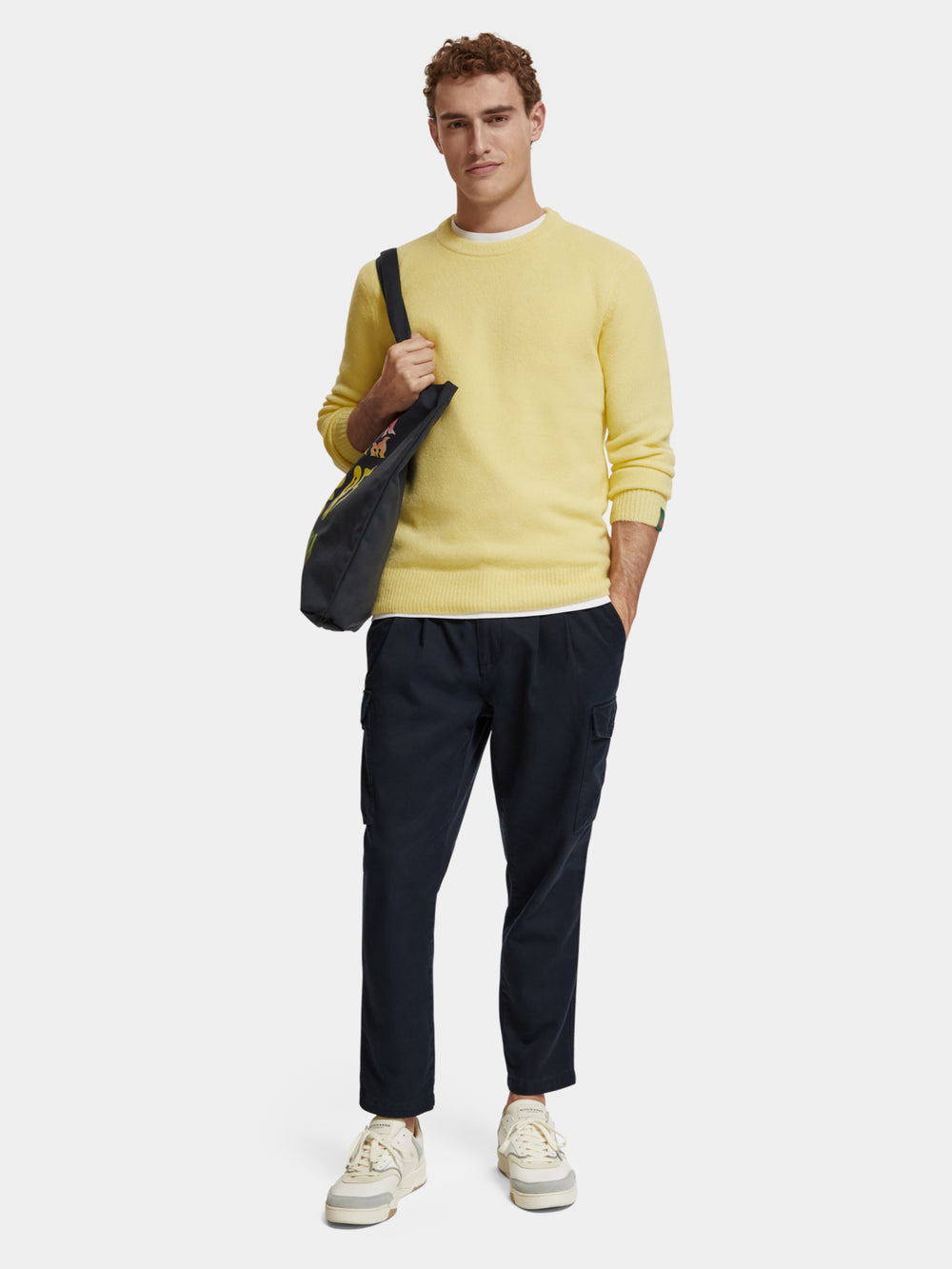 Regular-fit soft knit melange pullover - Scotch & Soda NZ