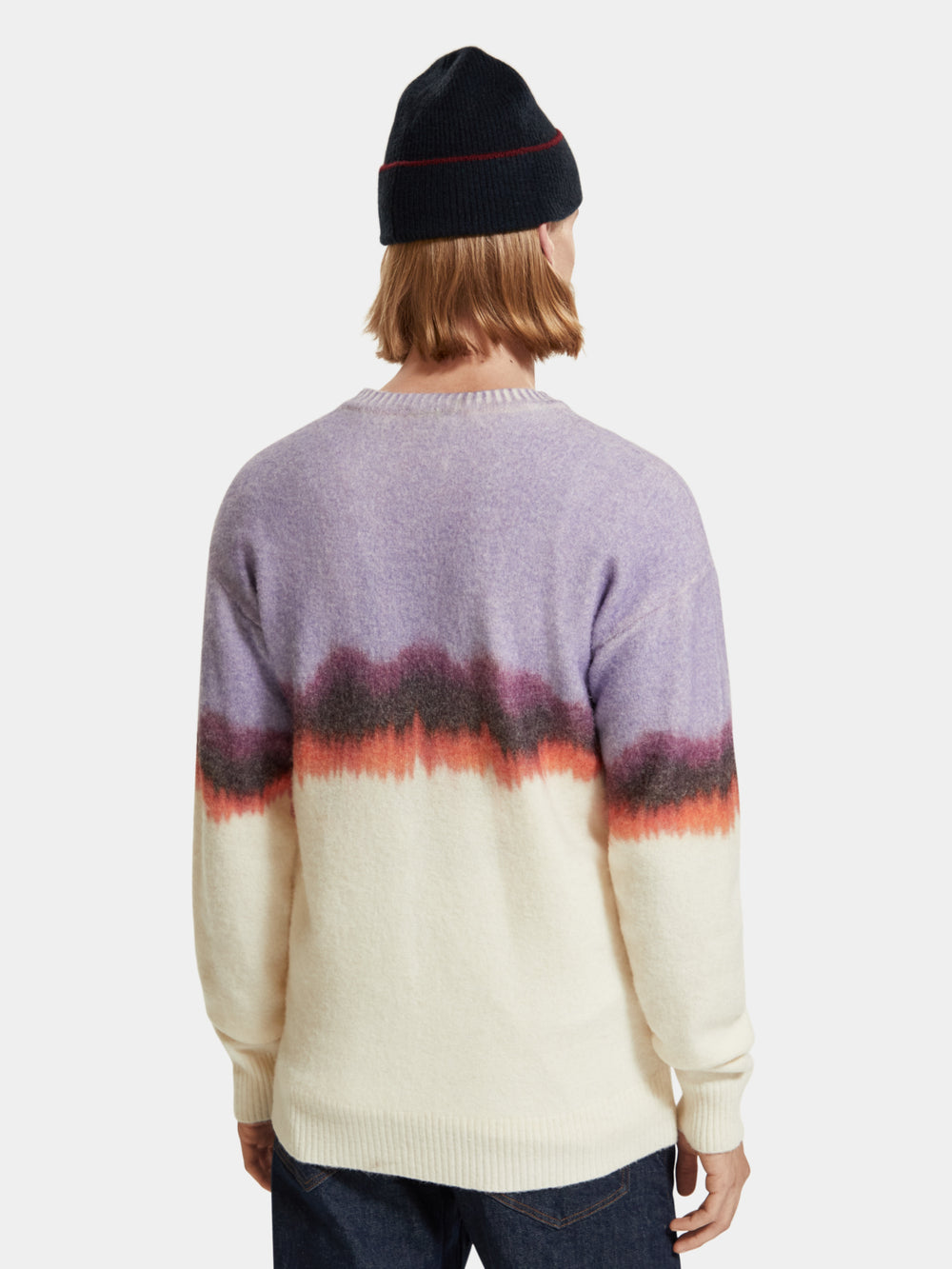 Tie-dyed colourblock pullover - Scotch & Soda NZ