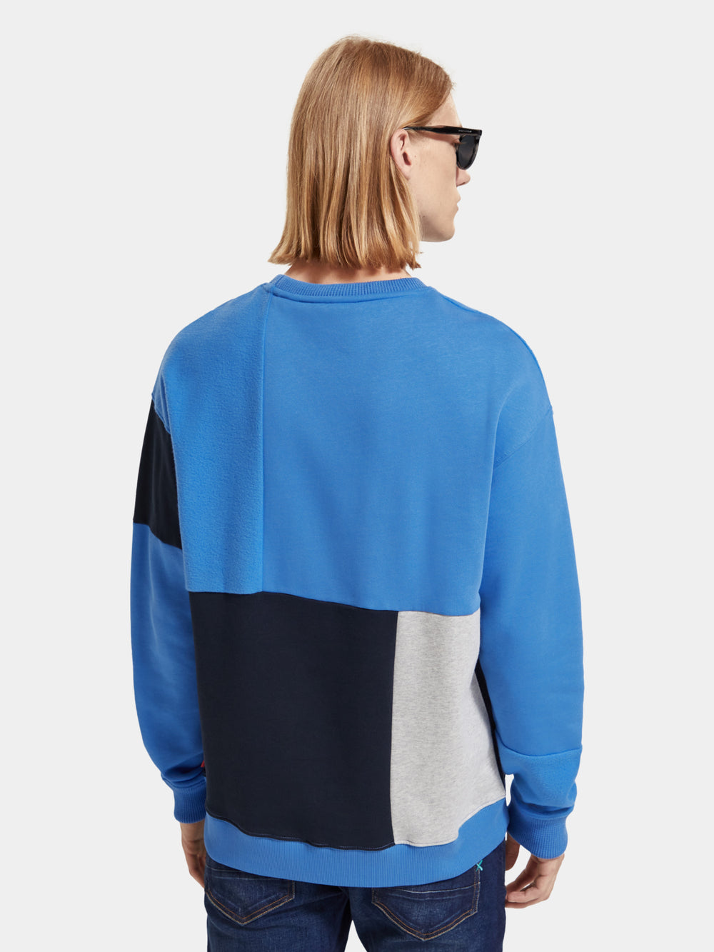 Relaxed-fit colourblock sweatshirt - Scotch & Soda NZ