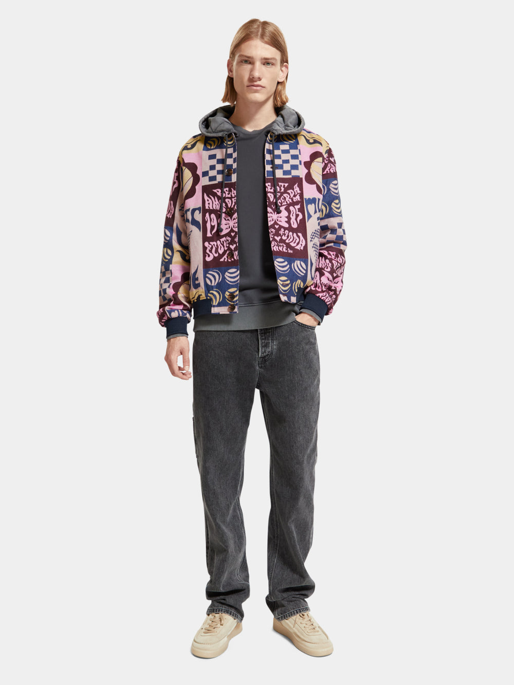 Jacquard bomber jacket - Scotch & Soda NZ