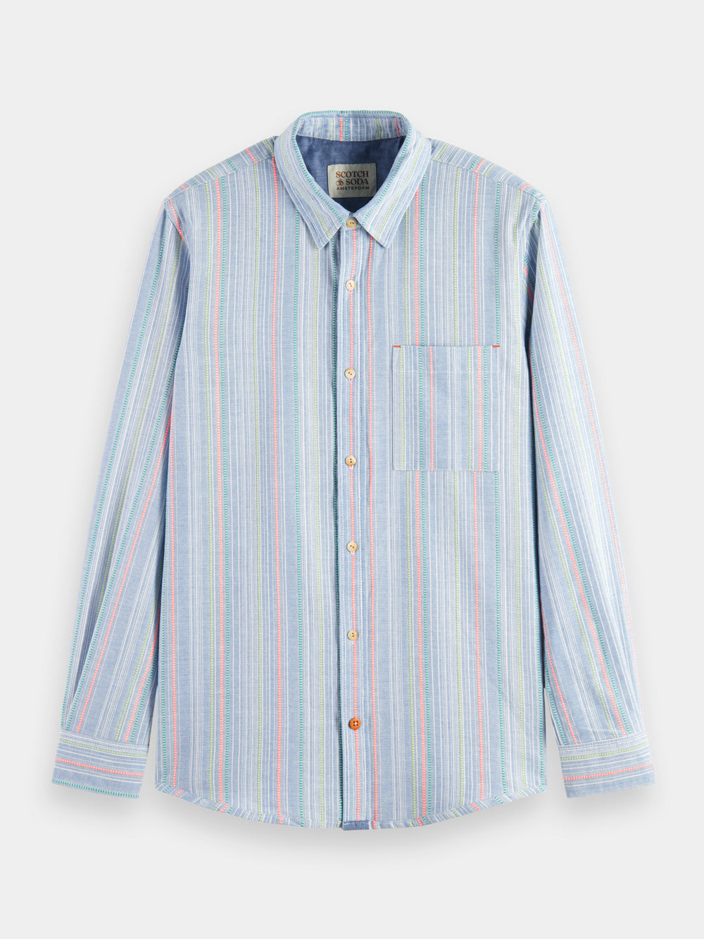 Dobby striped shirt - Scotch & Soda NZ