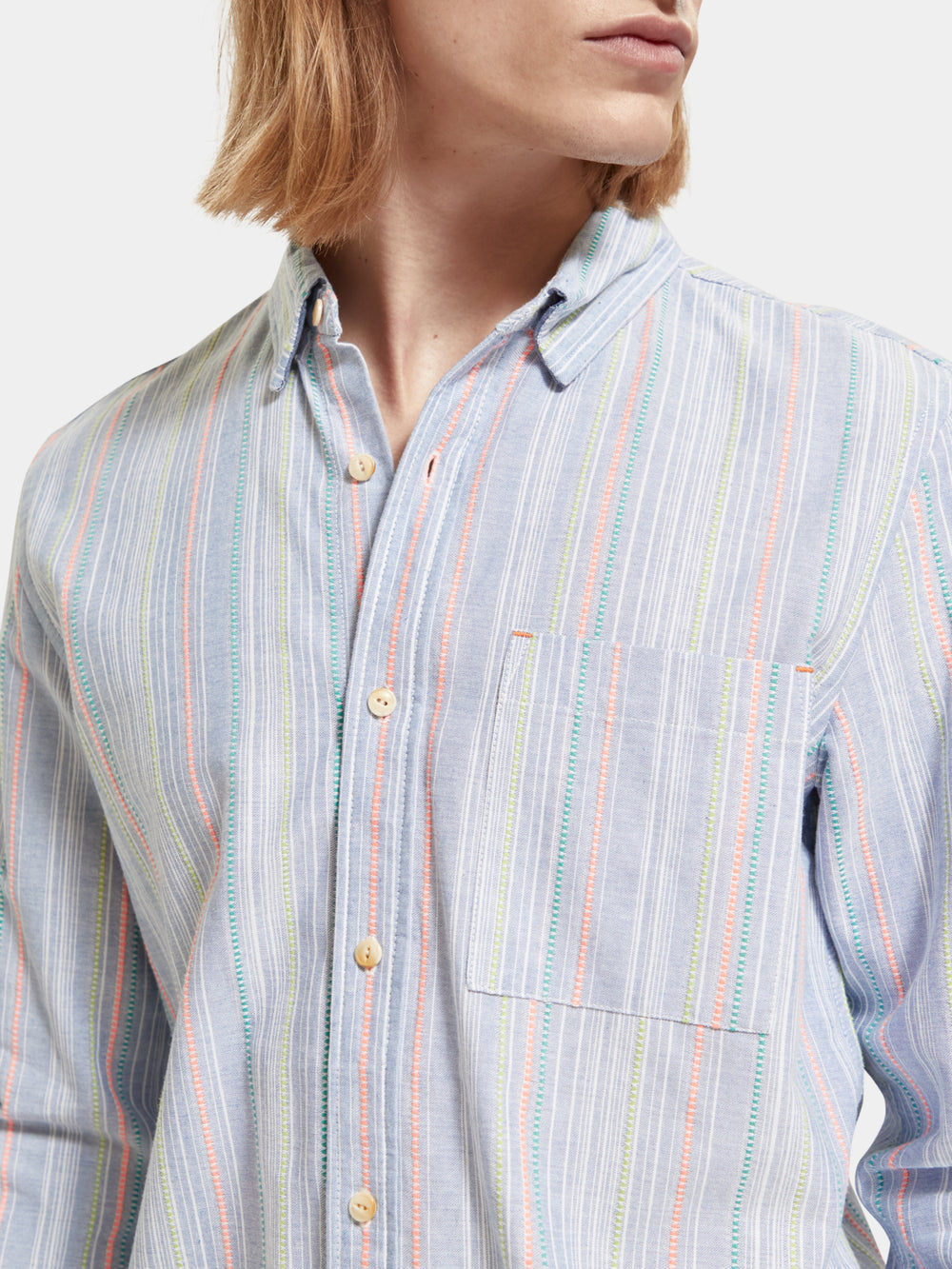 Dobby striped shirt - Scotch & Soda NZ