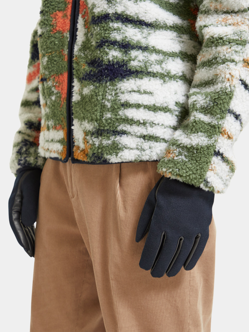 Leather & wool gloves - Scotch & Soda NZ