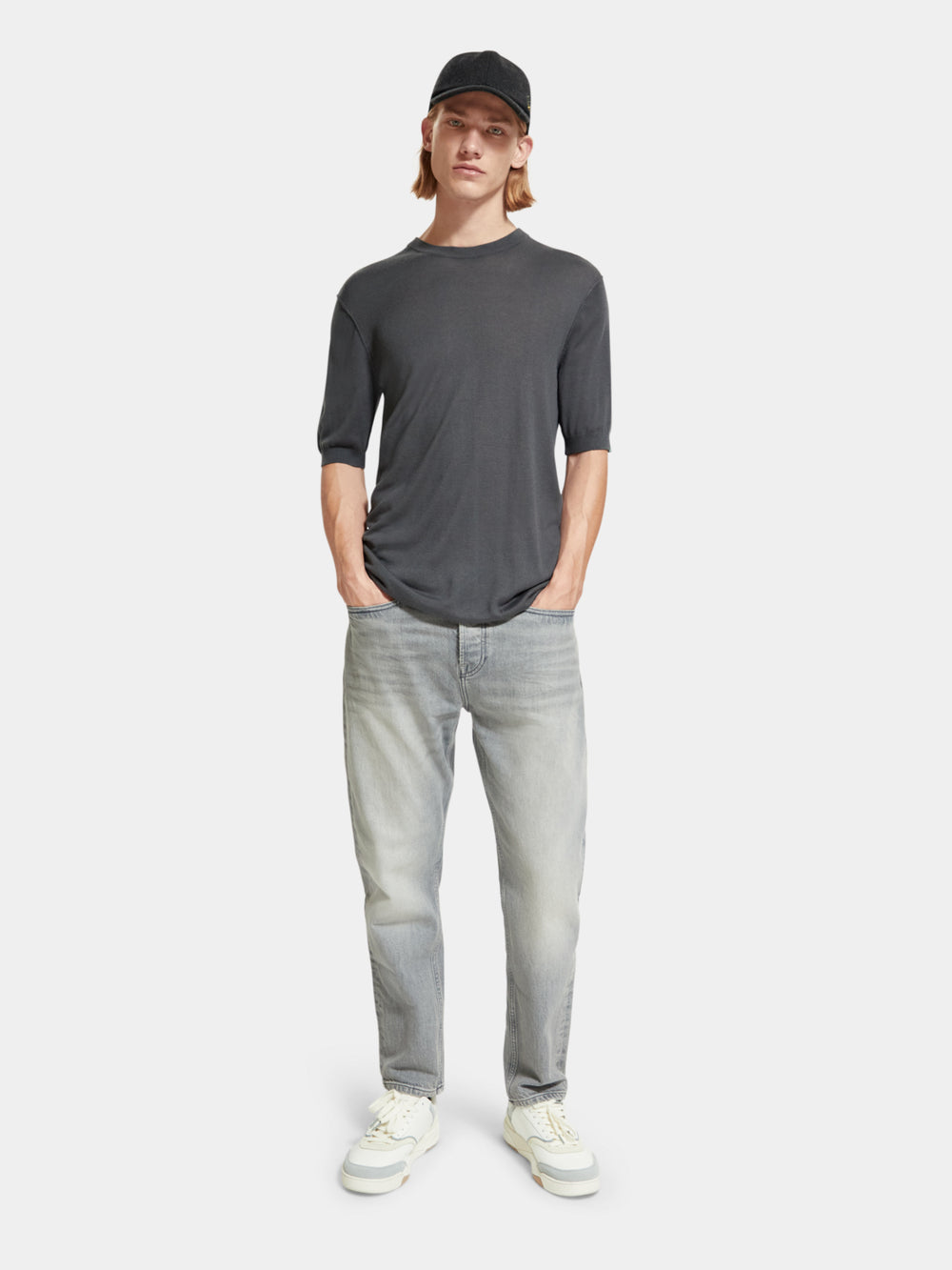 Wool blend knitted t-shirt - Scotch & Soda NZ