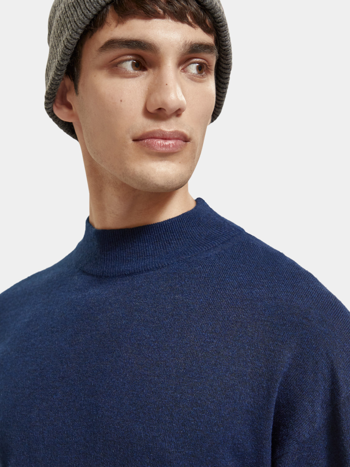 Dropped shoulder high neck sweater - Scotch & Soda NZ