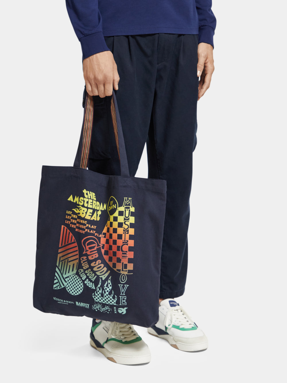 Canvas artwork tote bag - Scotch & Soda NZ