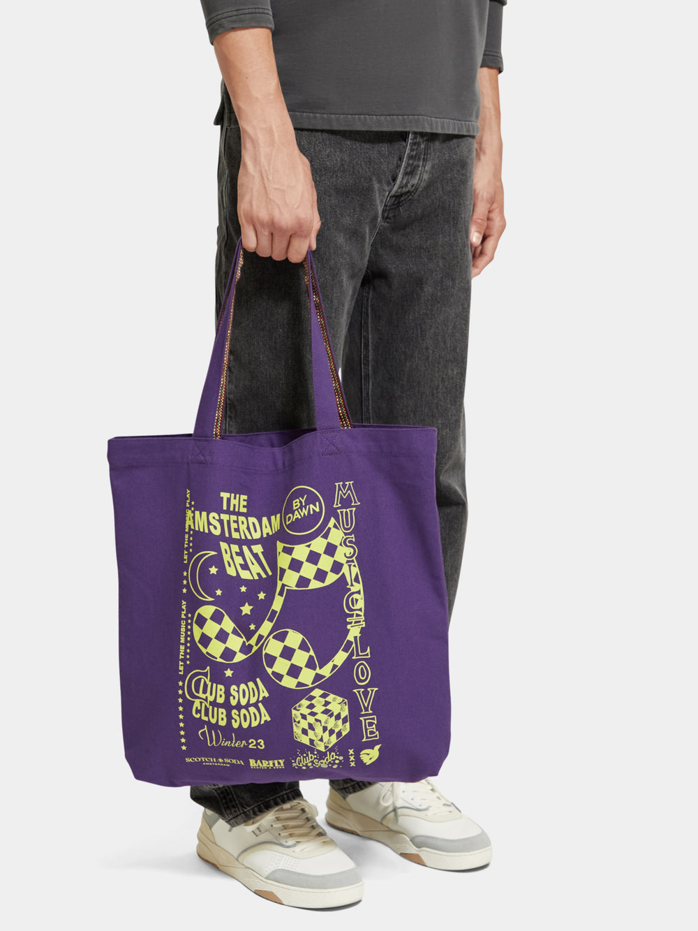 Canvas artwork tote bag - Scotch & Soda NZ