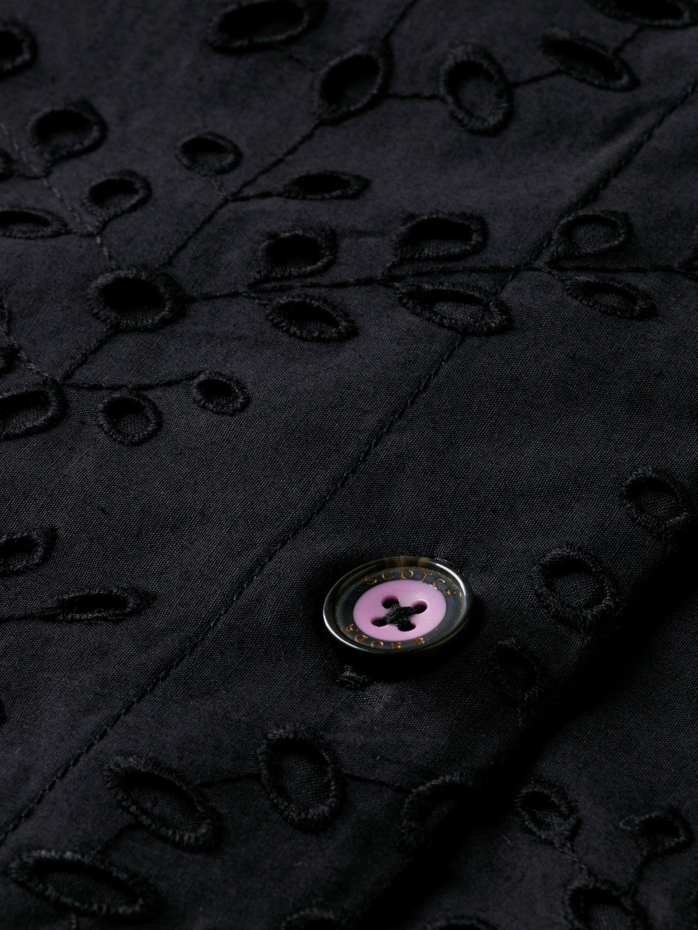 Puff sleeve embroidered shirt dress - Scotch & Soda NZ