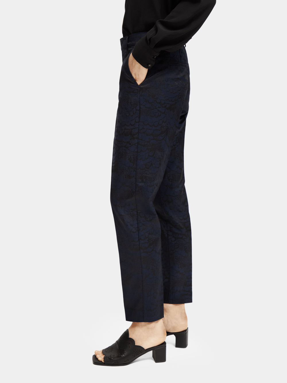 Lowry mid-rise slim-fit jacquard pants - Scotch & Soda NZ