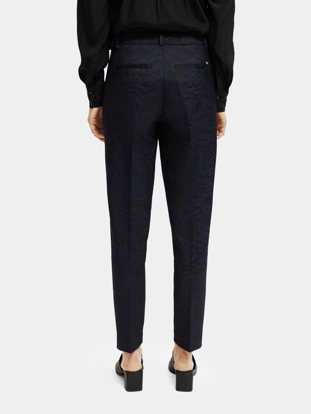 Lowry mid-rise slim-fit jacquard pants - Scotch & Soda NZ