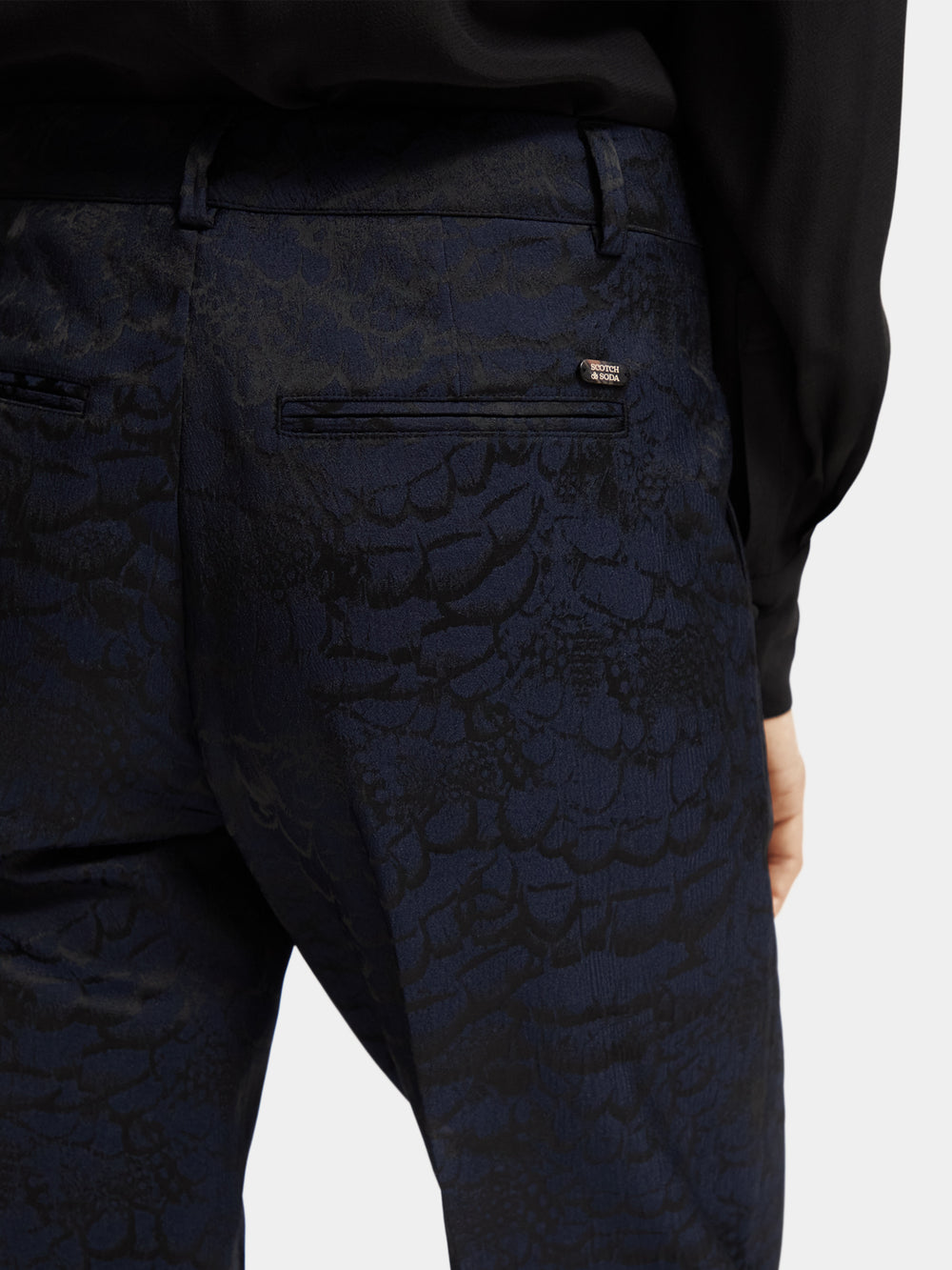 Lowry mid-rise slim-fit jacquard pants - Scotch & Soda NZ