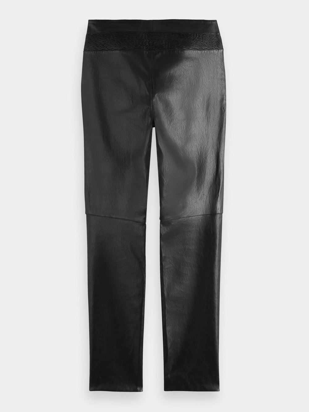 Leather mid-rise slim-fit biker pants - Scotch & Soda NZ