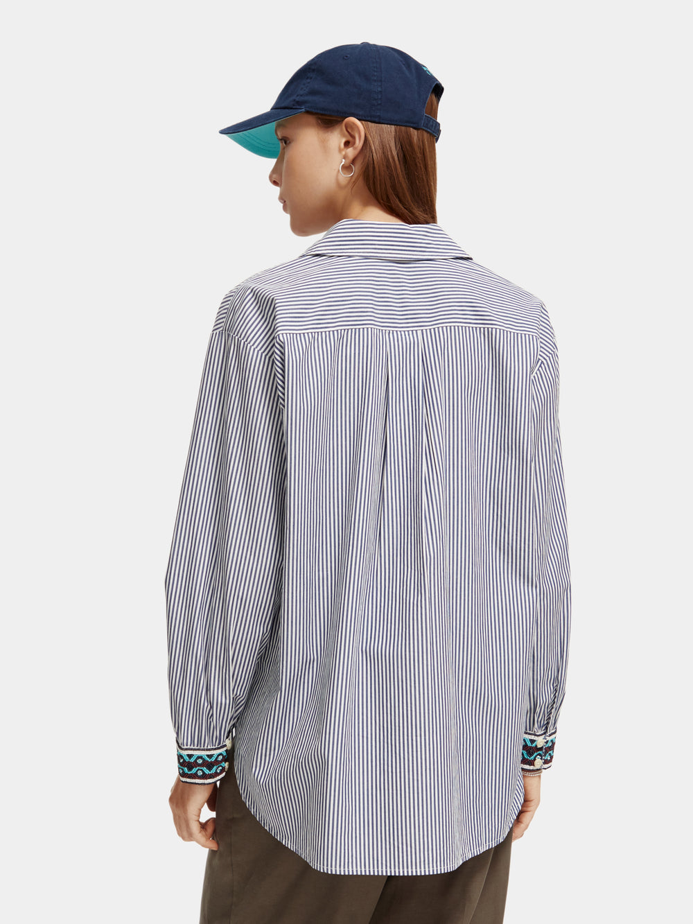 Oversized organic cotton shirt - Scotch & Soda NZ