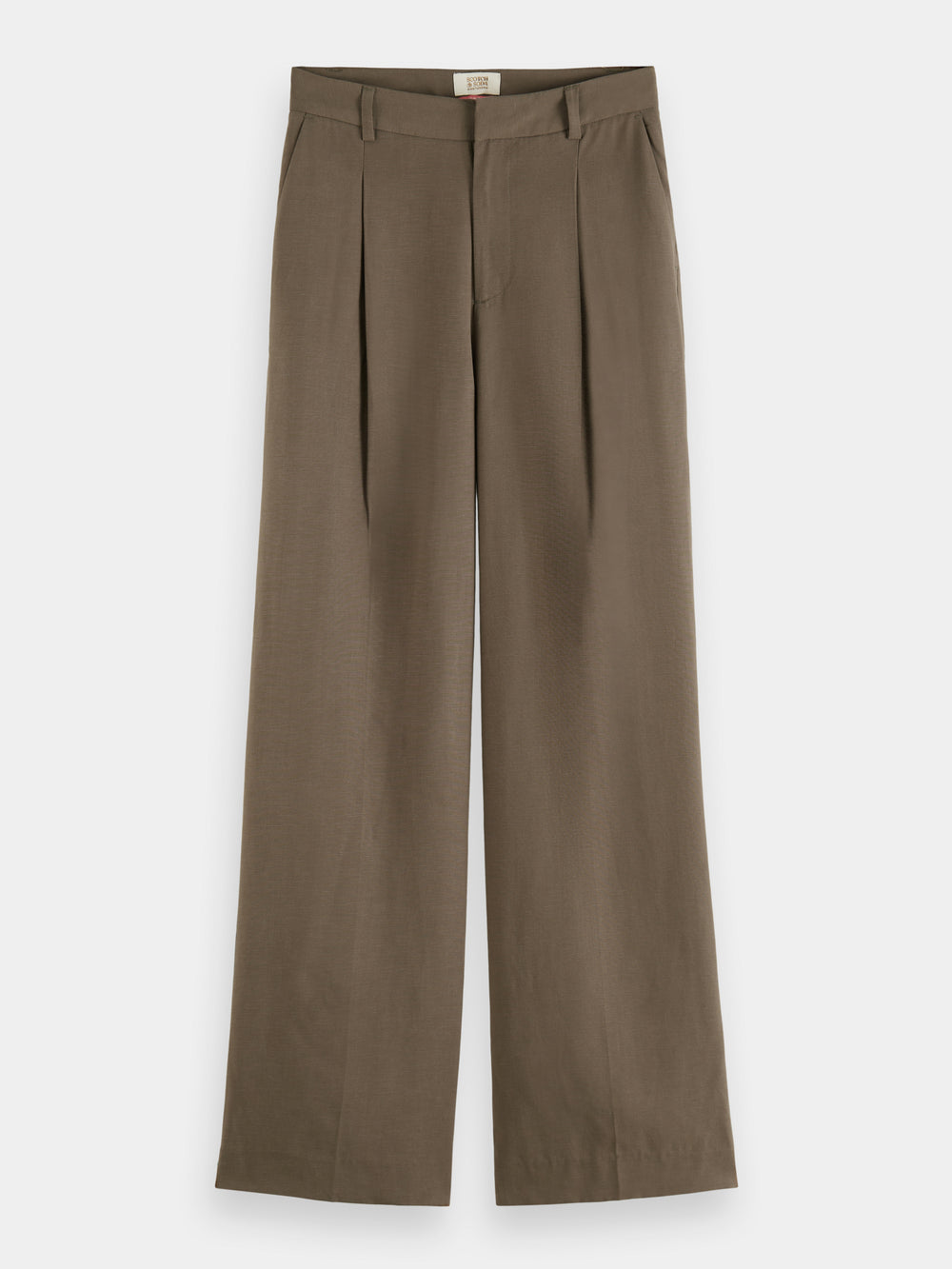 Pleated mid-rise wide-leg pants – Scotch & Soda NZ