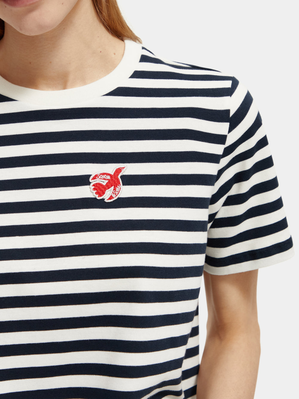 Regular-fit striped t-shirt - Scotch & Soda NZ