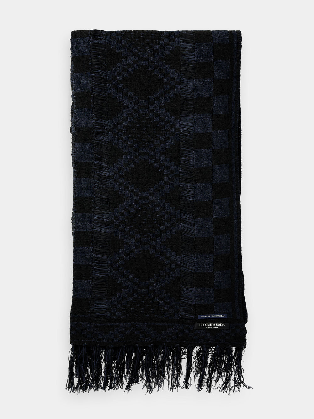 Fringed knitted scarf - Scotch & Soda NZ