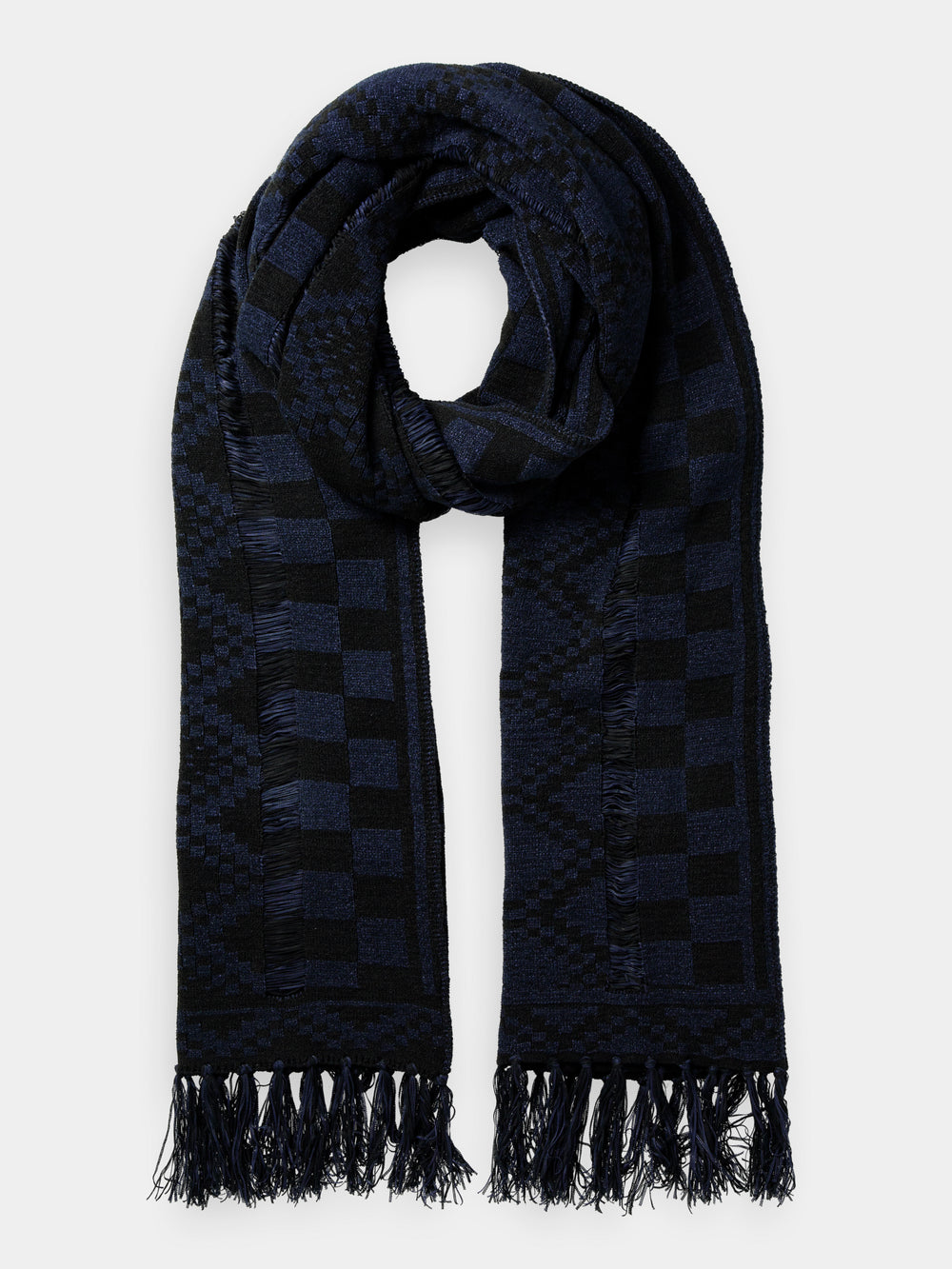 Fringed knitted scarf - Scotch & Soda NZ