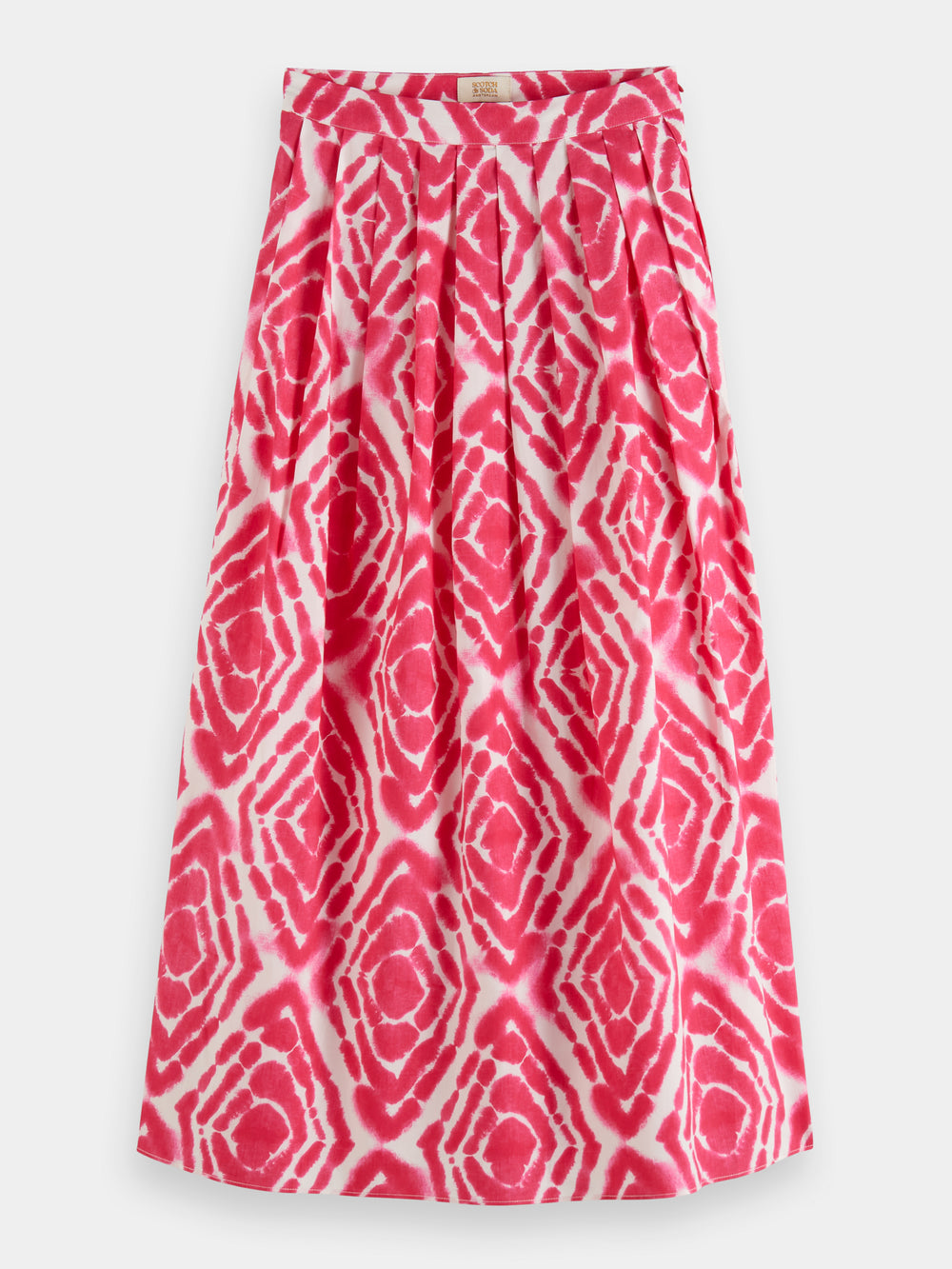Tie-dyed printed midi skirt - Scotch & Soda NZ