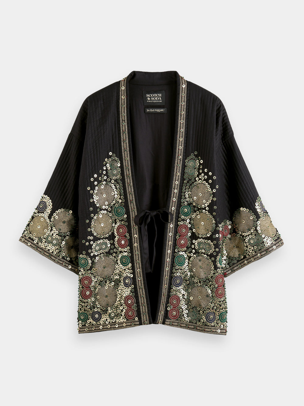 Embroidered kimono jacket - Scotch & Soda NZ