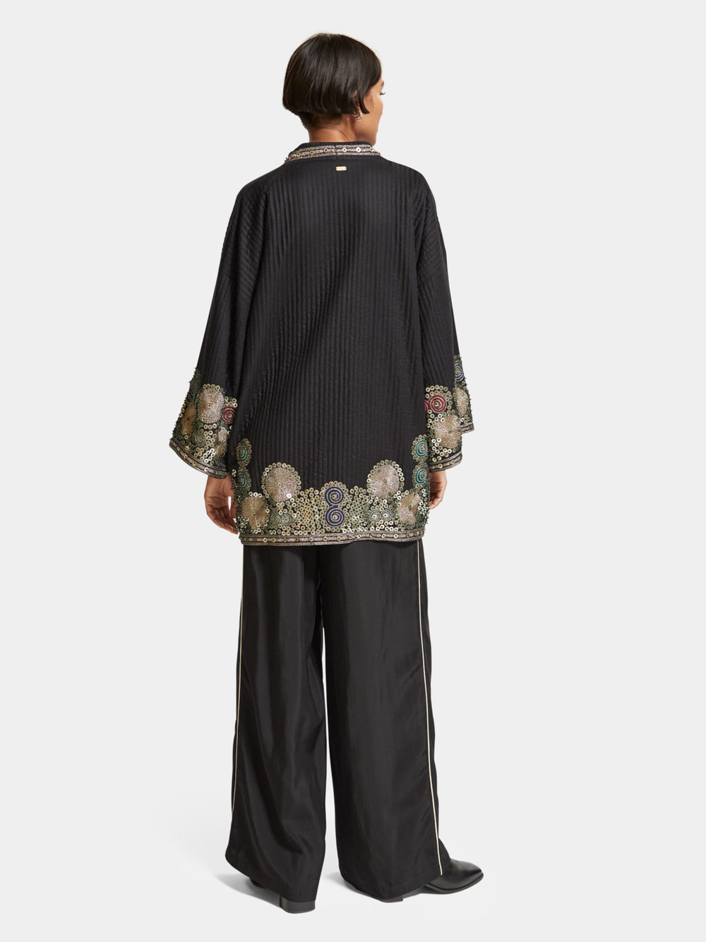 Embroidered kimono jacket - Scotch & Soda NZ