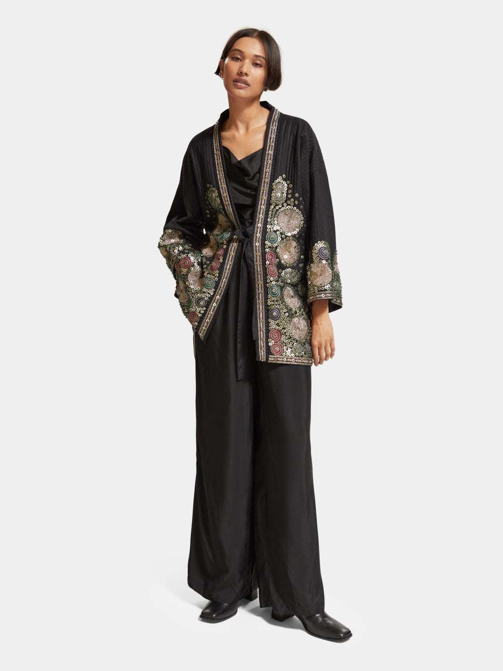 Embroidered kimono jacket - Scotch & Soda NZ