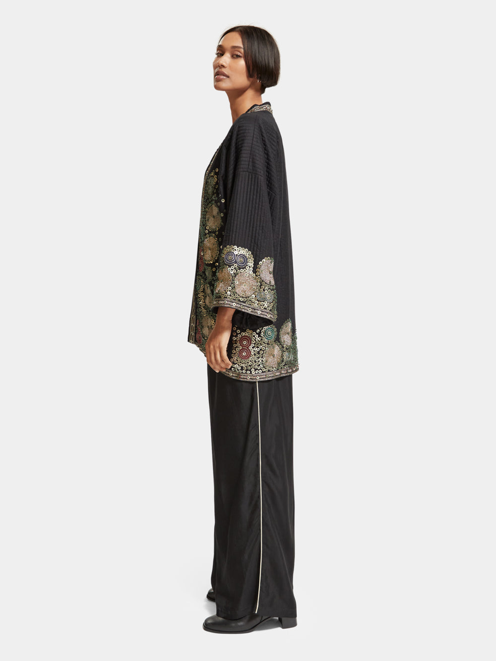 Embroidered kimono jacket - Scotch & Soda NZ