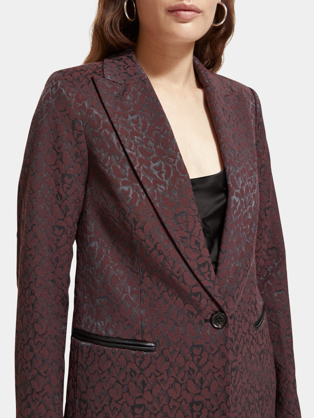 Leopard jacquard blazer - Scotch & Soda NZ