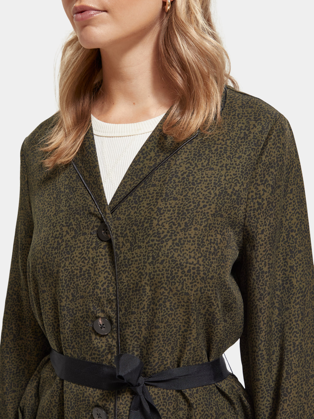 Printed loose-fit pyjama blazer - Scotch & Soda NZ