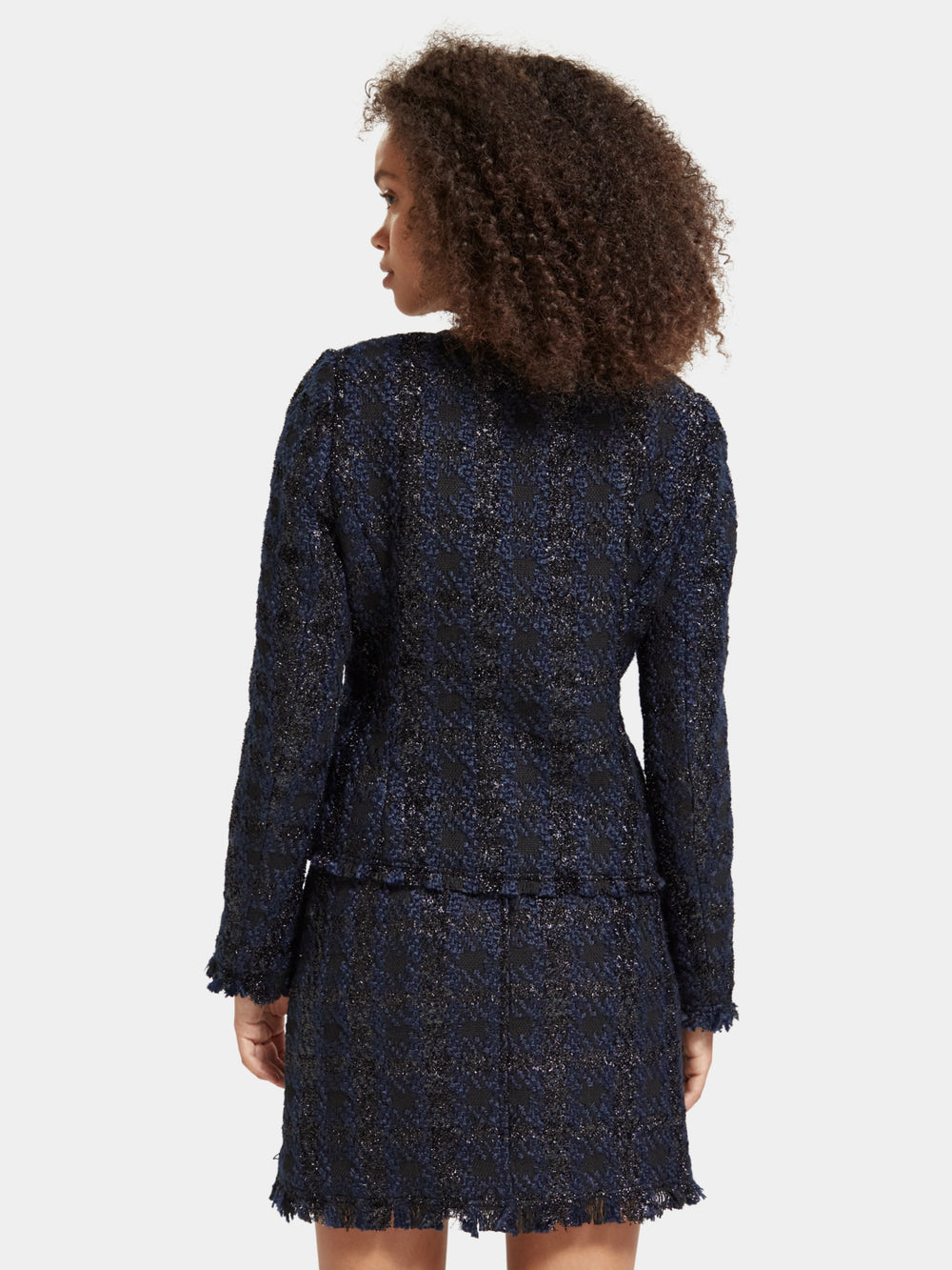 Lurex houndstooth blazer - Scotch & Soda NZ