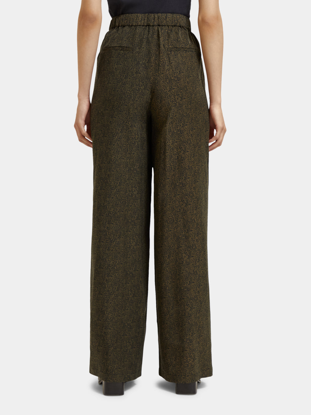 Eleni high-rise wide-leg printed pants - Scotch & Soda NZ