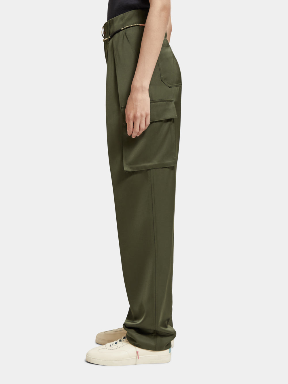 Faye high-rise tapered-leg utility pants - Scotch & Soda NZ