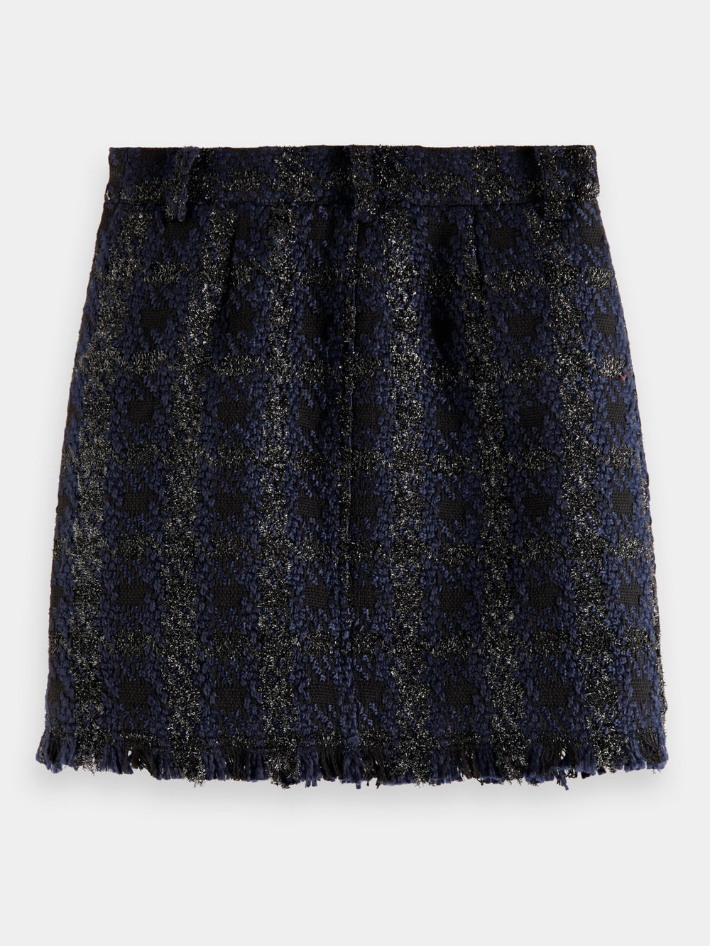 Boucle tweed check mini skirt - Scotch & Soda NZ