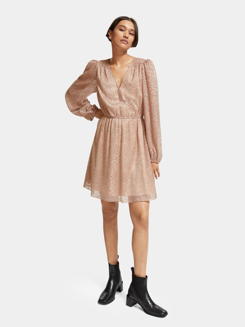 Balloon sleeve mini dress - Scotch & Soda NZ