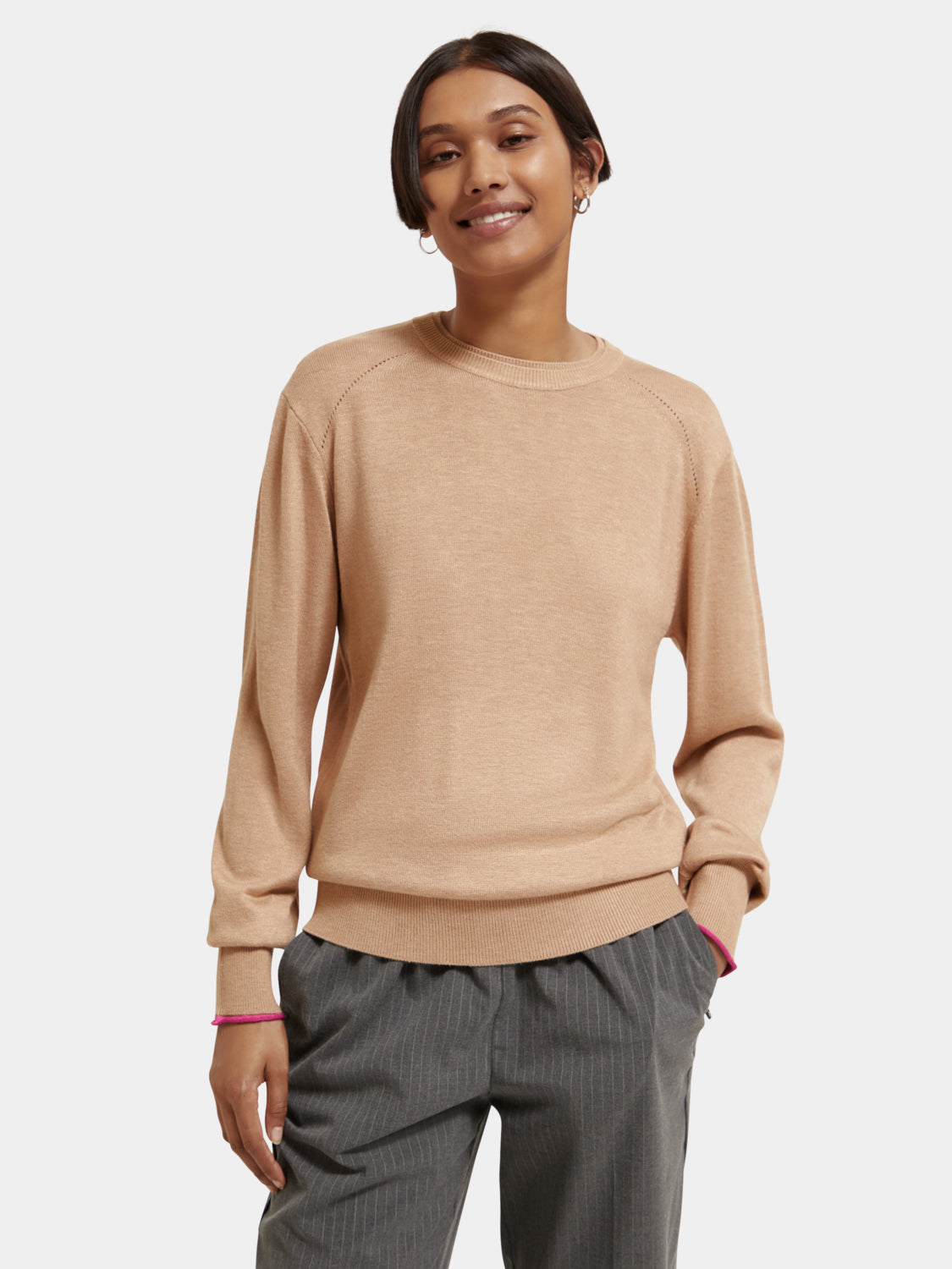 Basic crewneck pullover - Scotch & Soda NZ