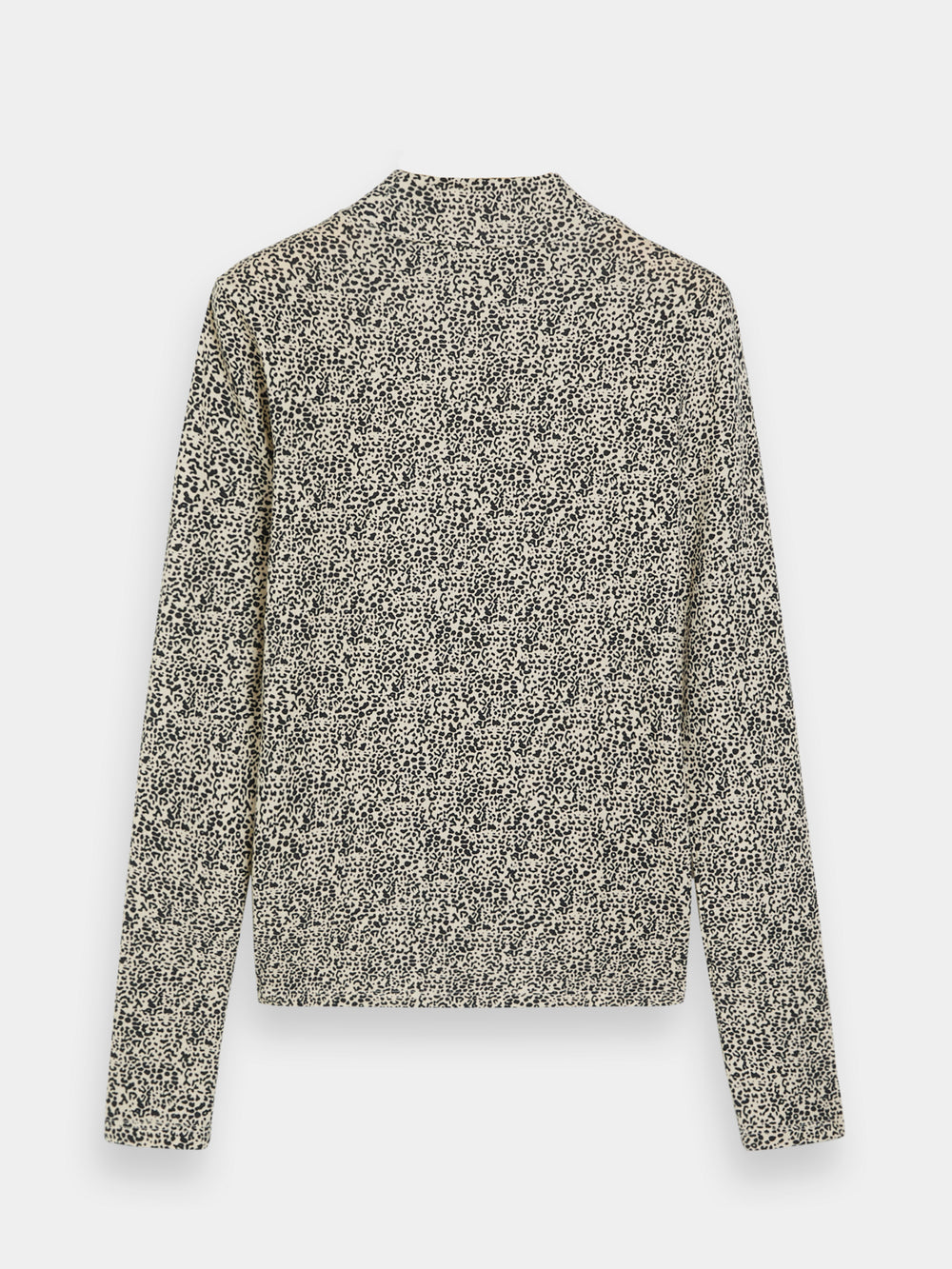 Printed mock neck long sleeved shirt - Scotch & Soda NZ