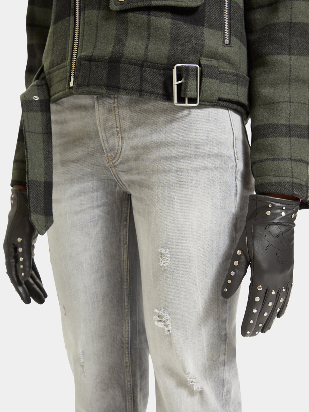 Studded leather gloves - Scotch & Soda NZ